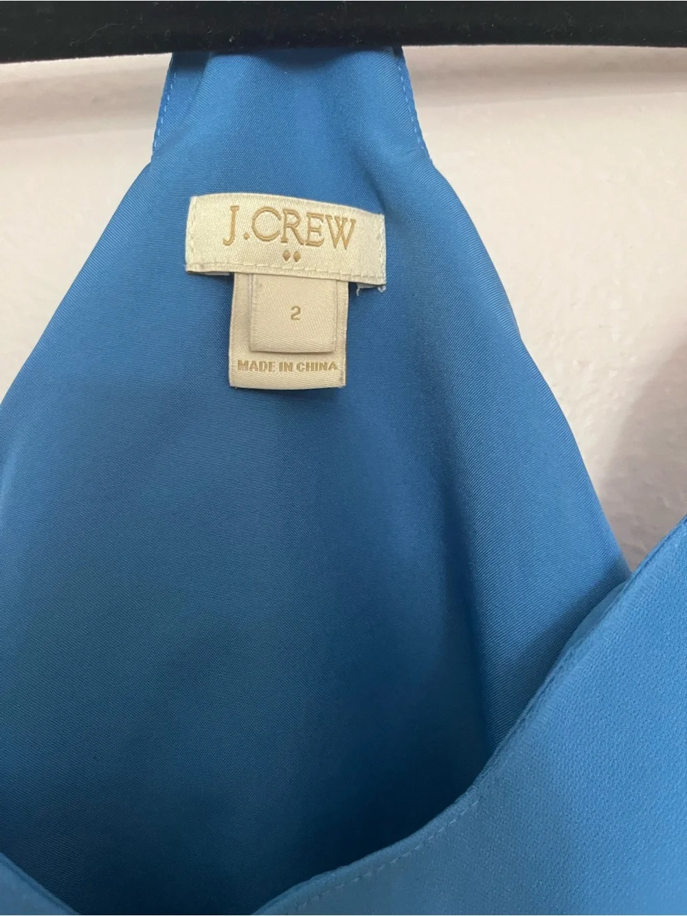 J. Crew Cobalt Scalloped V-Neck Camisole - Picture 3 of 3